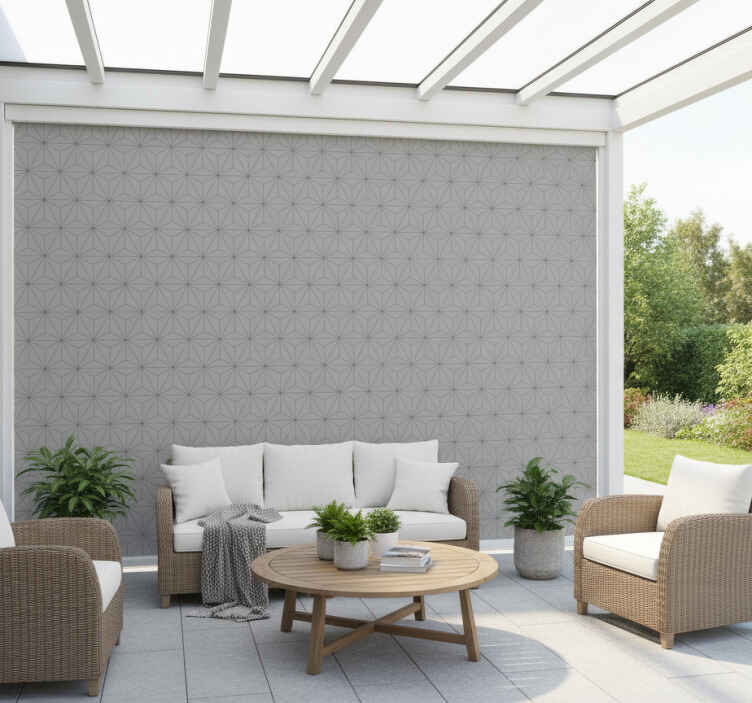 Toile fenêtre extérieur triangles en béton gris - TenStickers