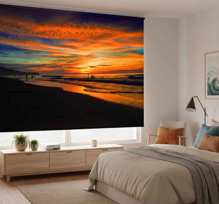 Bedroom roller blind ecuador beach style - TenStickers