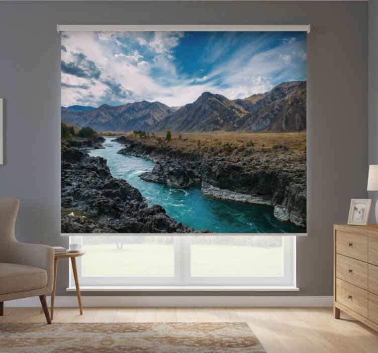 Blind bedroom river in andes - TenStickers