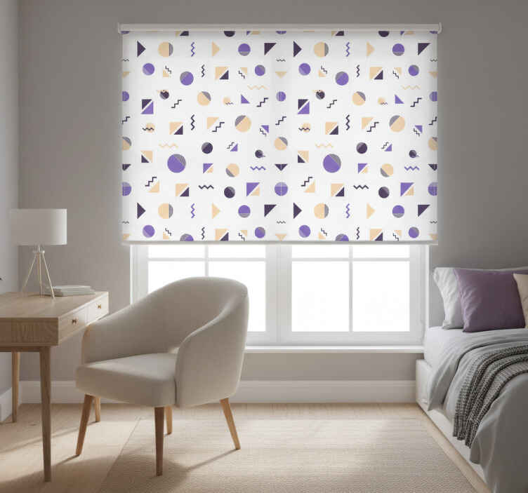 Rulou geam cameră forme geometrice colorate - TenStickers