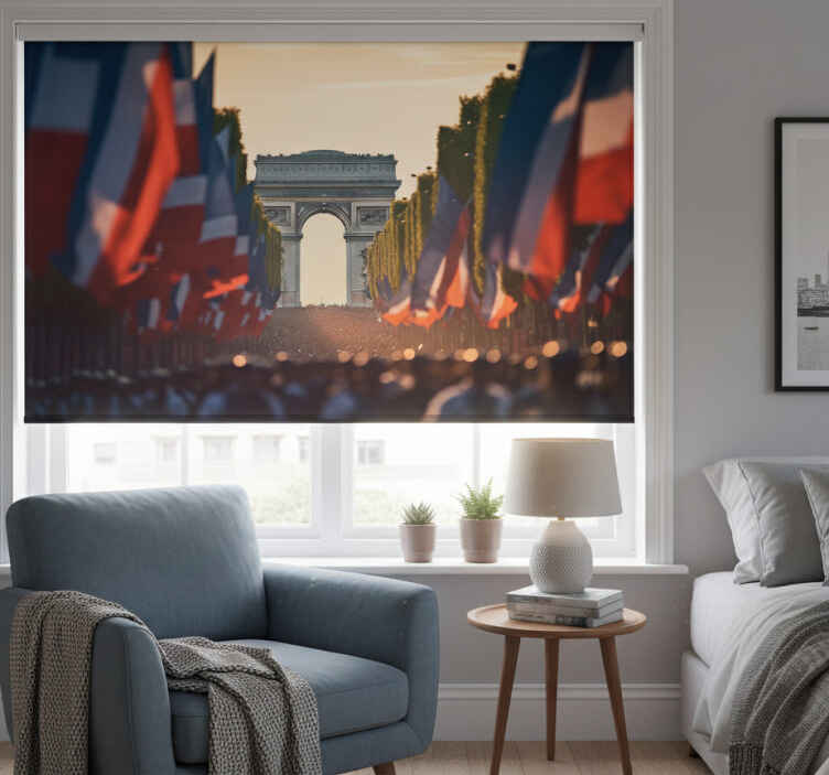 Estor enrollable salón día nacional en parís - TenVinilo