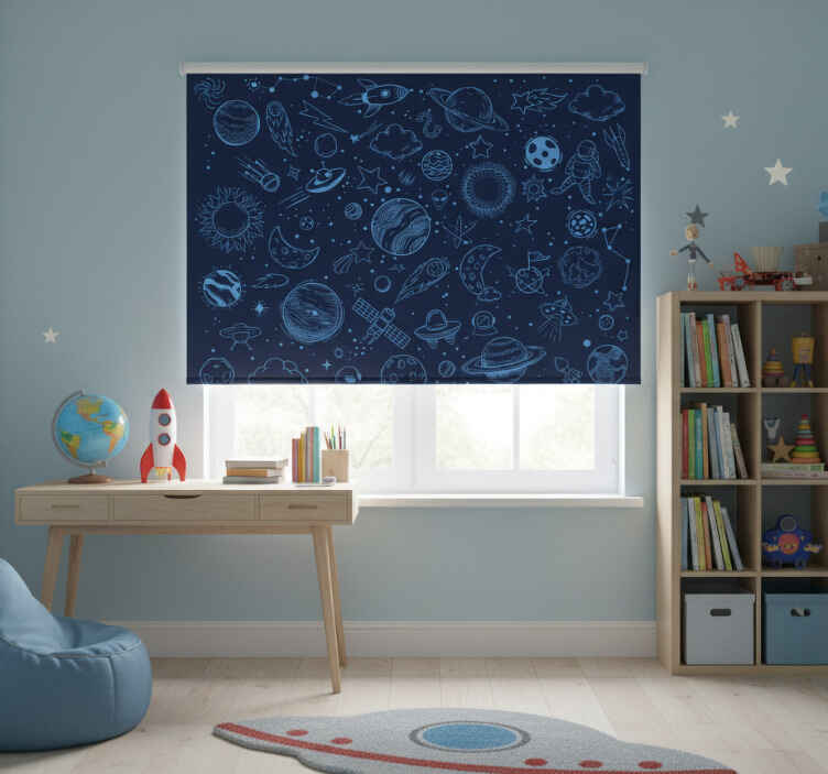 Blind children exploring many space symbols - TenStickers