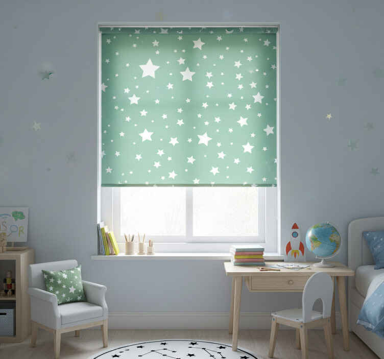 Blind children green stars round - TenStickers