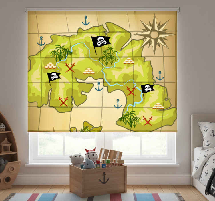 Blind children pirate treasure map - TenStickers