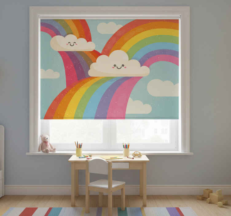 Blind children rainbow in clouds - TenStickers