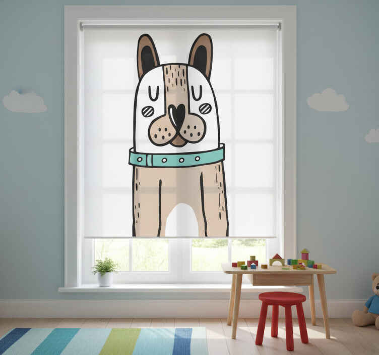 Blind children vinyl door dog - TenStickers