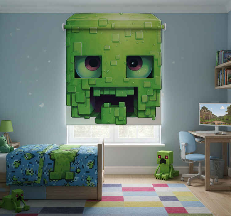Blind children creepy pixel art character - TenStickers