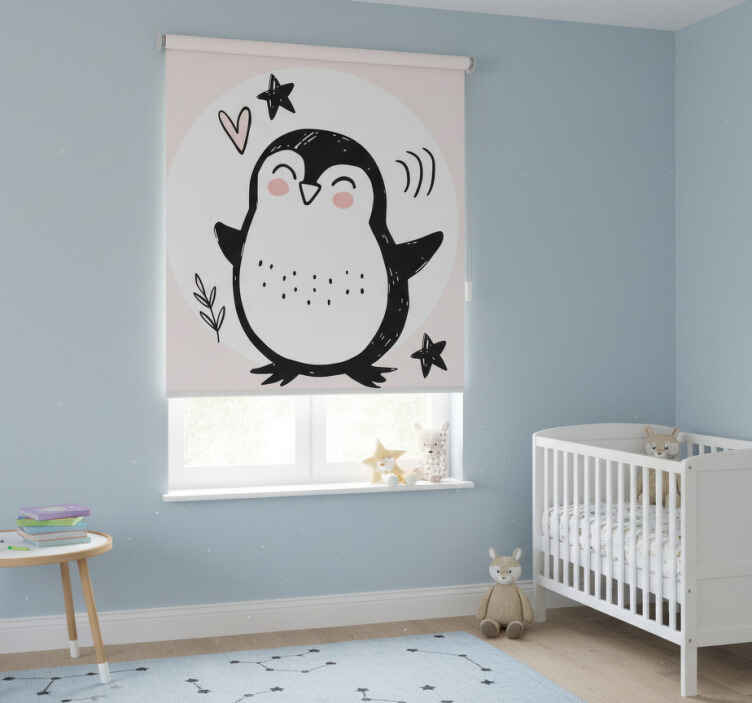 Blind children cute drawn baby penguin doodle - TenStickers