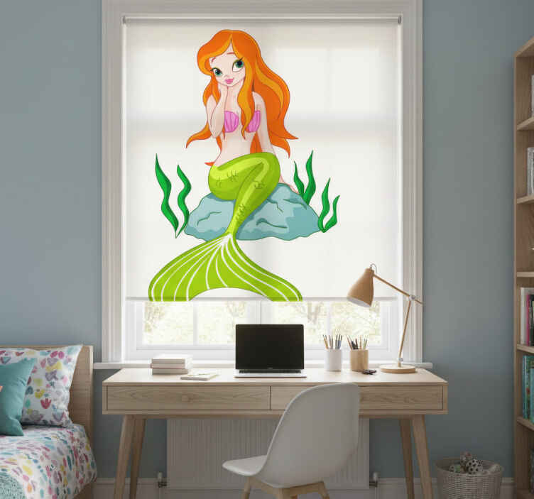 Estor enrollable juvenil vinilo infantil sirena - TenVinilo
