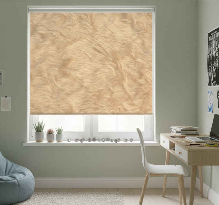 Rollo fenster beige mit woll-effekt design - TenStickers
