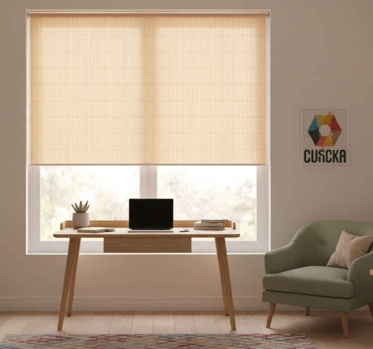 Rollo fenster beige mit bambus-muster - TenStickers