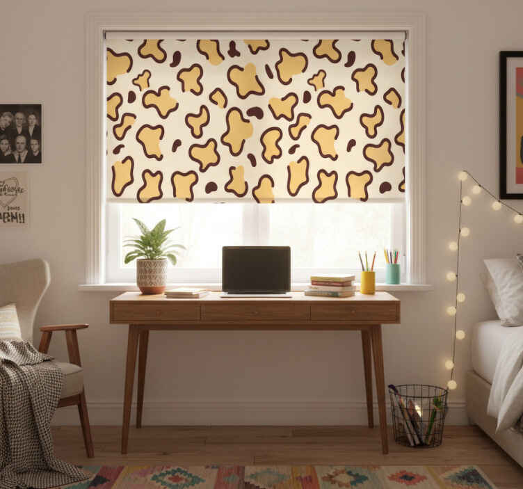 Rollo fenster beige mit giraffenmuster - TenStickers