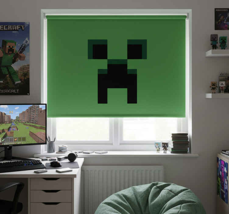 Minecraft zöld - redőnyök kockafej - TenStickers