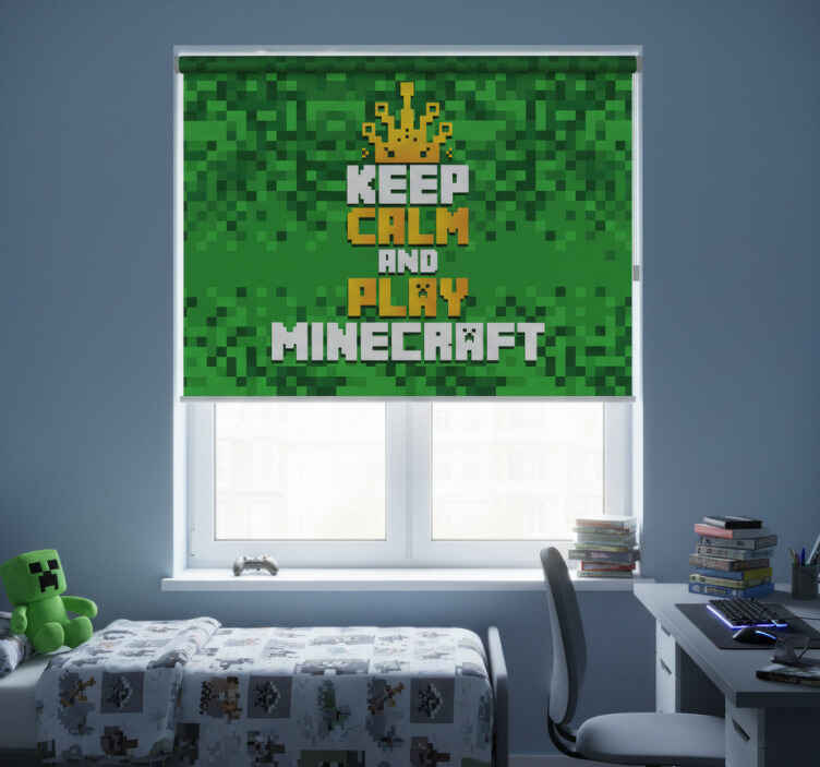 Geek senčilo ostani miren in igraj minecraft - TenStickers