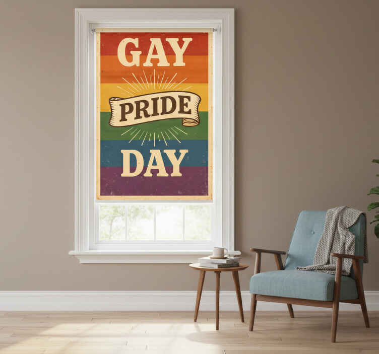 Cortina roller frase día del orgullo gay - TenVinilo
