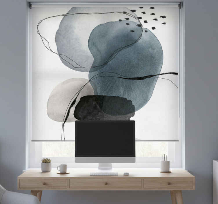 Estores enrollables oficina formas abstractas - TenVinilo