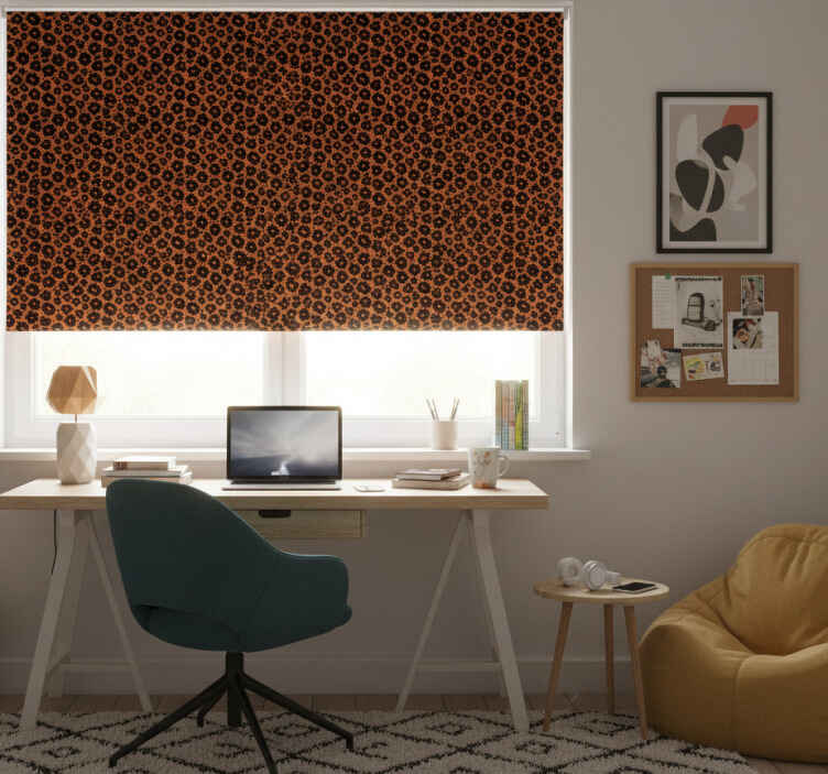 Rollo fenster schwarz kalahari leopardenimitat - TenStickers