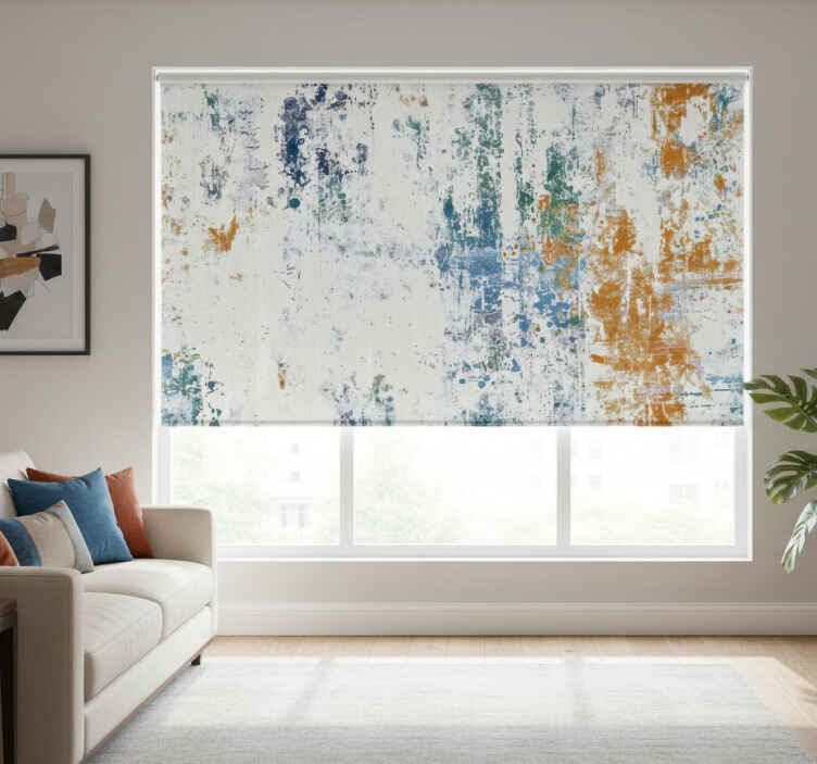 Toile fenêtre gris design texturé abstrait - TenStickers