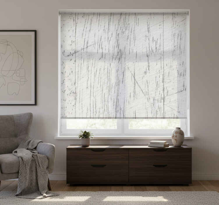 Toile fenêtre gris effet mur rayé - TenStickers