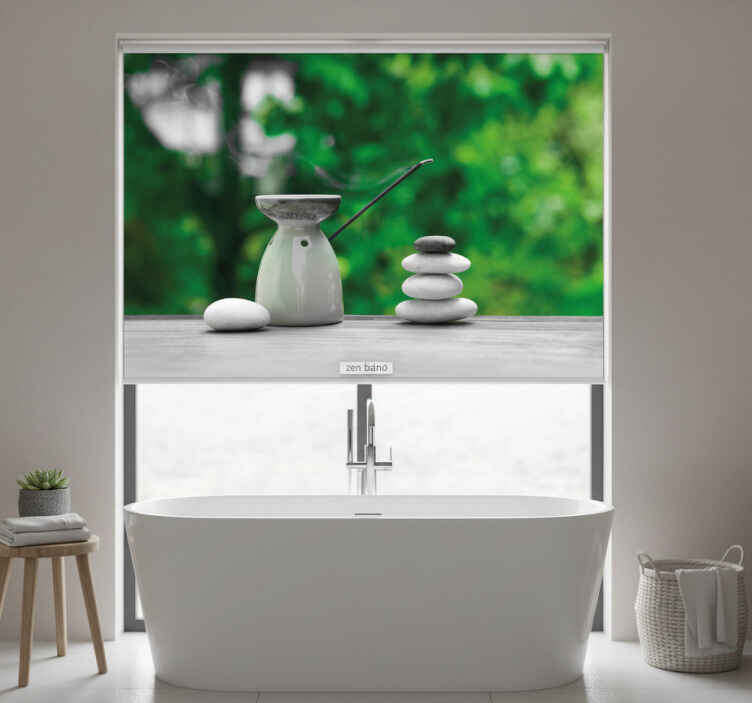 Estor enrollable baño zen para tu privacidad - TenVinilo