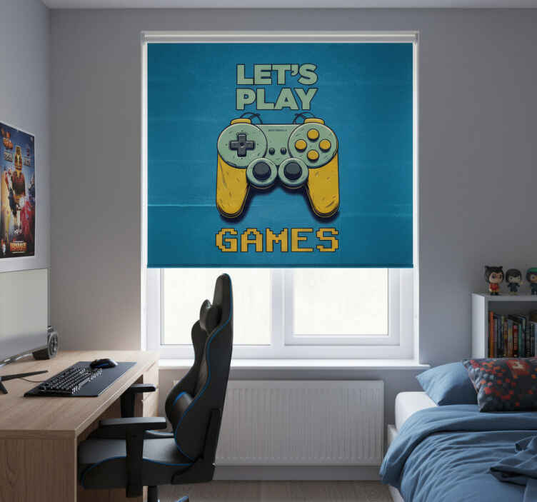 Estor enrollable juvenil a jugar juegos - TenVinilo