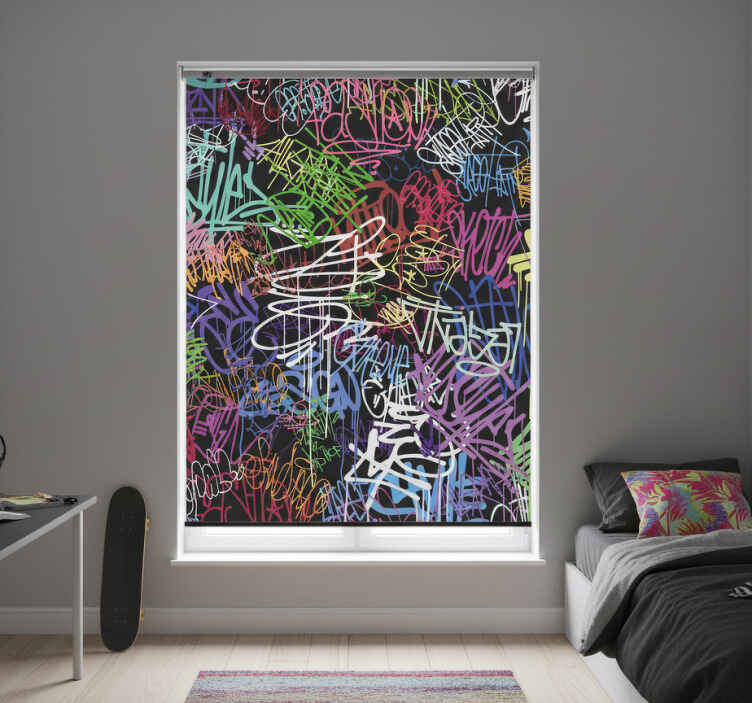 Estor enrollable juvenil pintura de arte urbano - TenVinilo