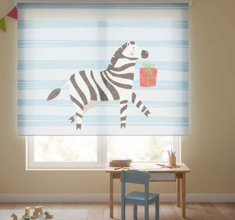 Roletai linksma su gimtadieniu zebra - „Tenstickers“