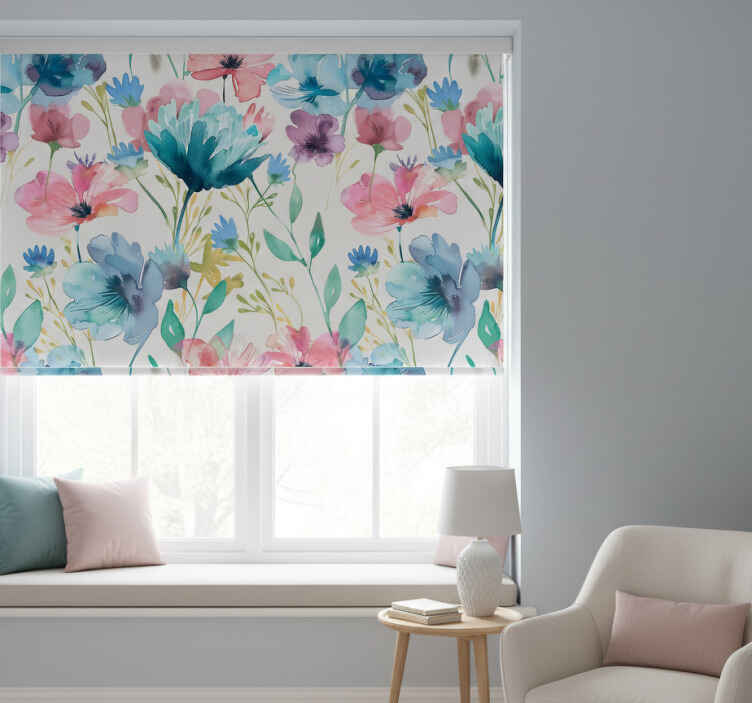 Estor de flores flores silvestres no verão - TenStickers