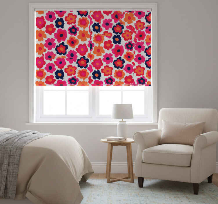 Rollo fenster blumen mohnblume rot - TenStickers