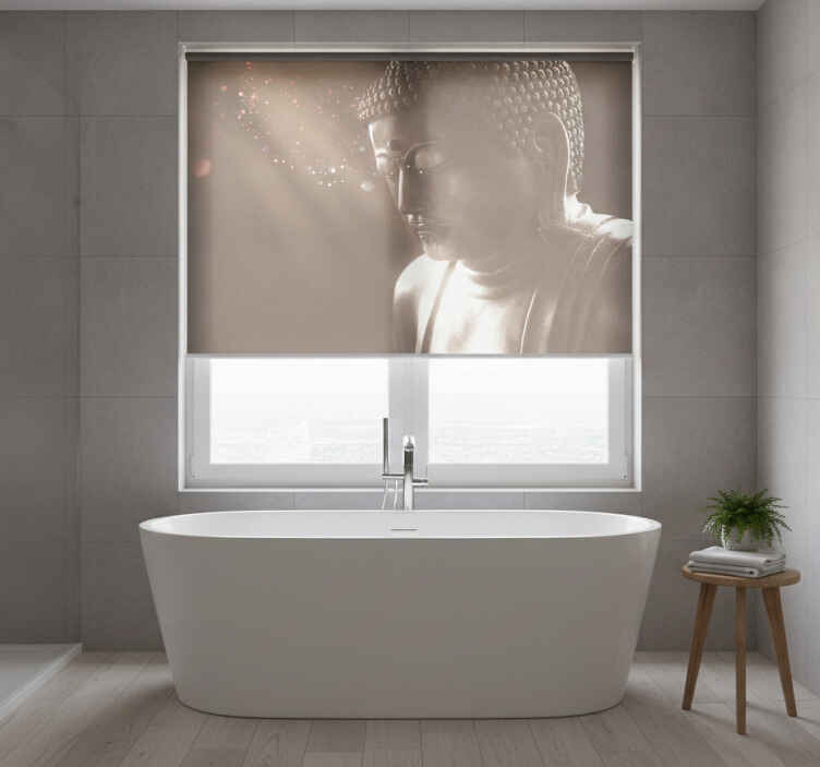 Zen roller blind serene buddha image - TenStickers