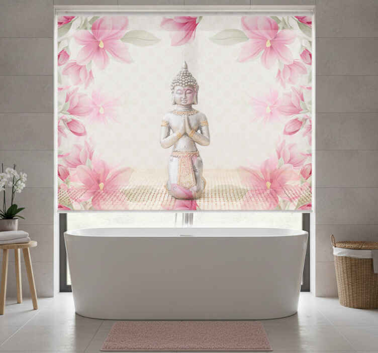 Zen rullegardiner buddha og magnolia - TenStickers