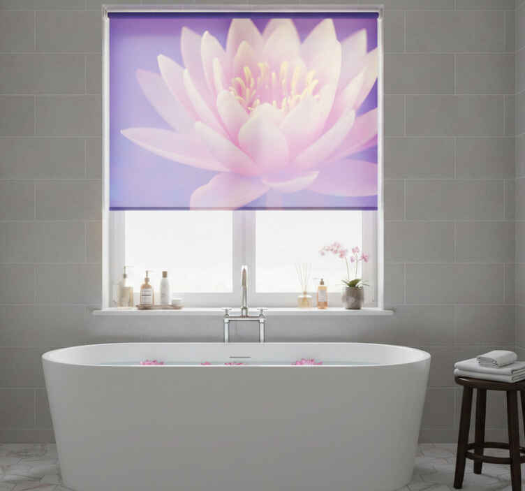 Cortina roller zen flor de loto rosa - TenVinilo