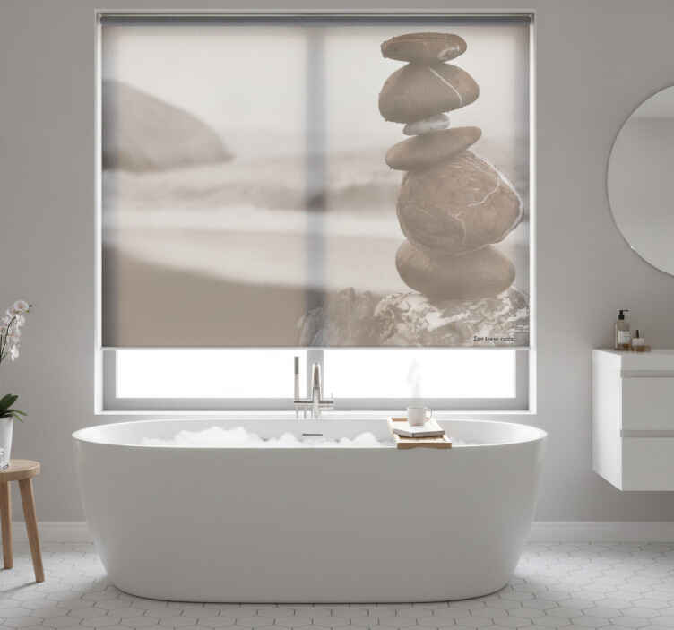 Zen roller blind zen tower stones - TenStickers