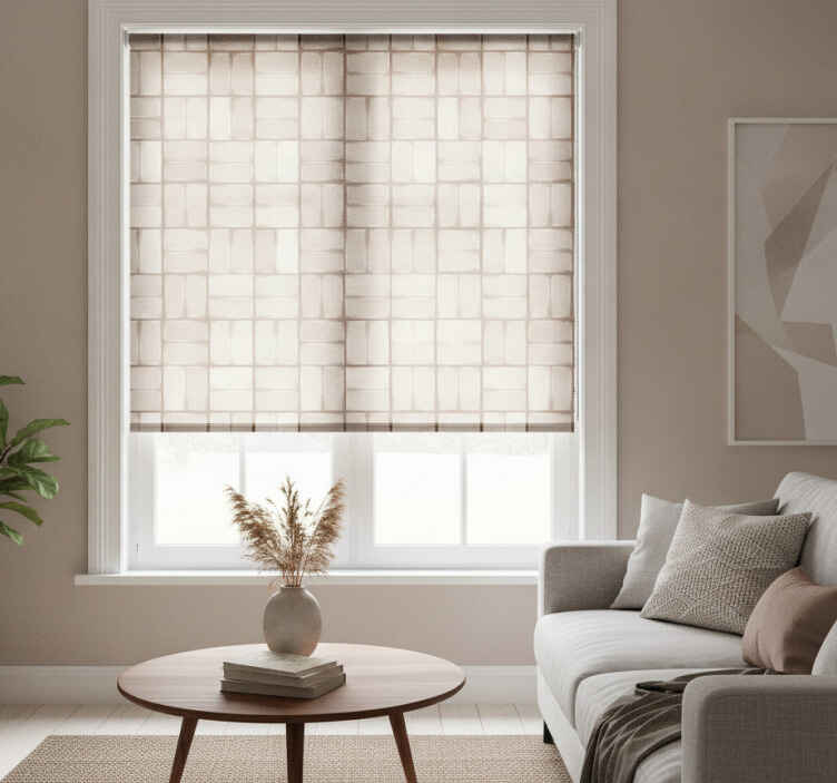 Brown roller blind textured stone design - TenStickers