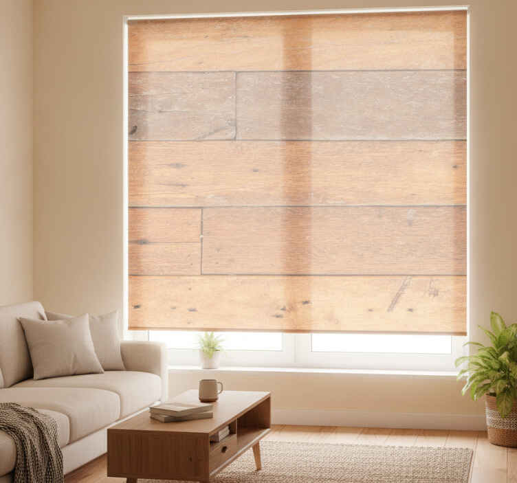 Brown roller blind wooden slats - TenStickers