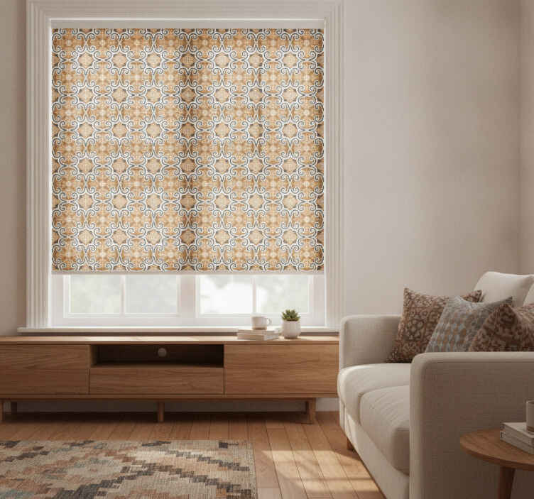 Brown roller blind cement style design - TenStickers