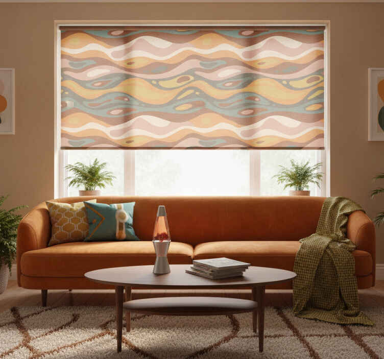 Brown roller blind 70s pop vibe - TenStickers