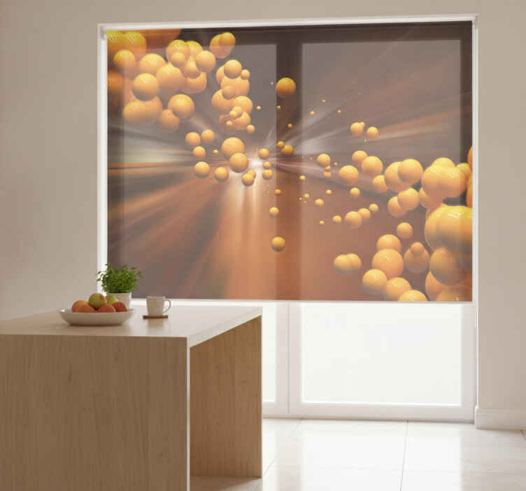 Orange blind vibrant spherical burst - TenStickers