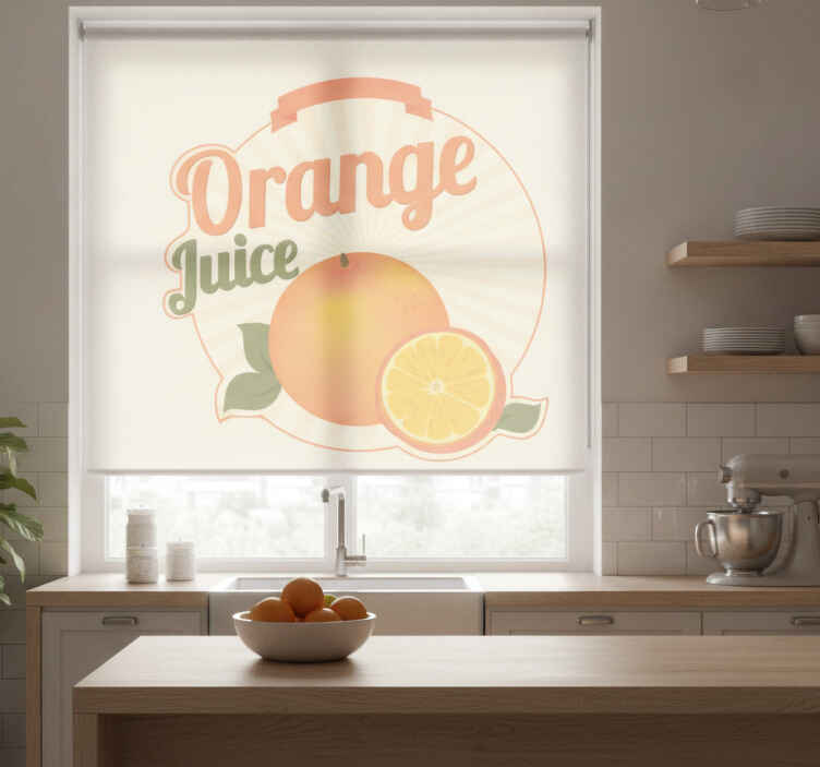 Orange blind decorative wall sticker orange juice - TenStickers