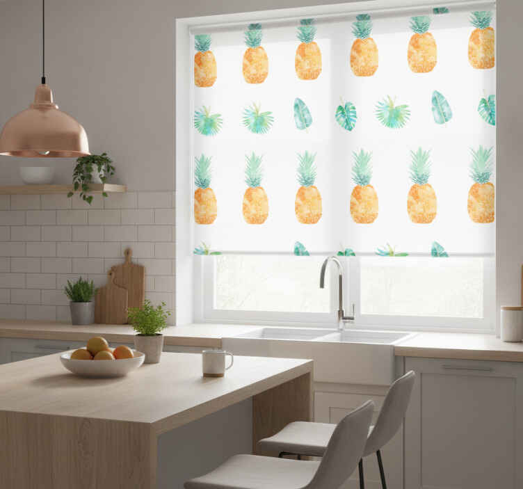 Orange blind pineapple patterns - TenStickers