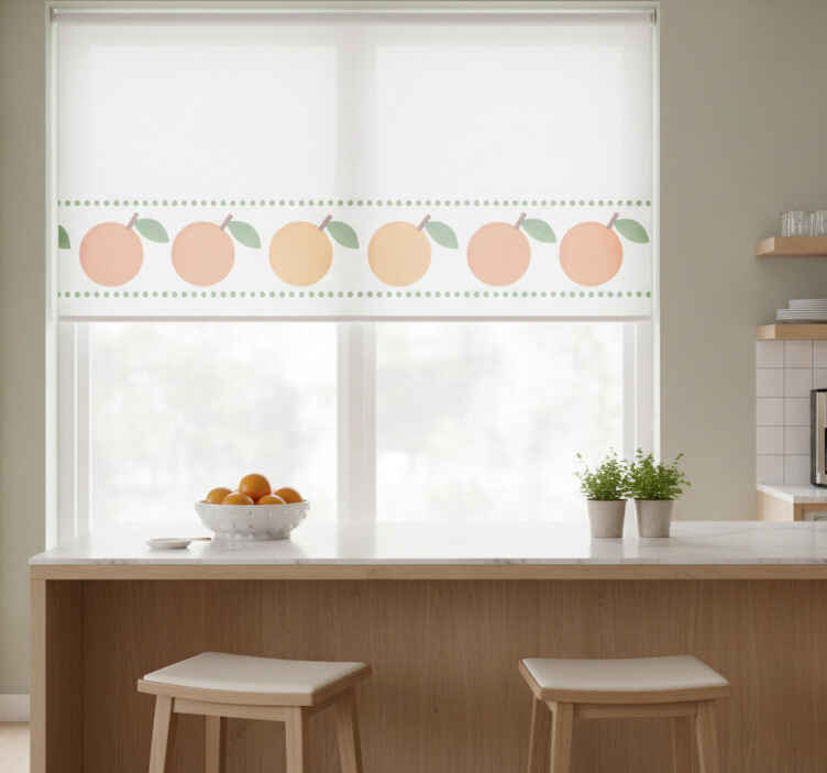 Store enrouleur orange bordure élégante oranges - TenStickers