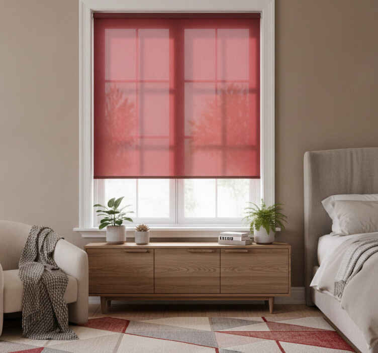 Red roller blind in crimson shade - TenStickers