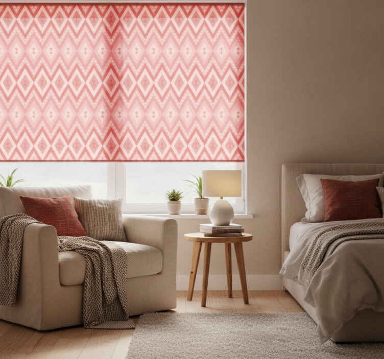 Red roller blind with ethnic vintage style - TenStickers