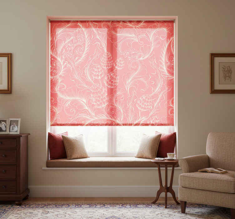 Red blind with paisley design - TenStickers