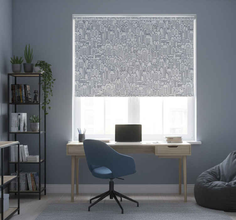 Rollo fenster jugendzimmer urban muster - TenStickers