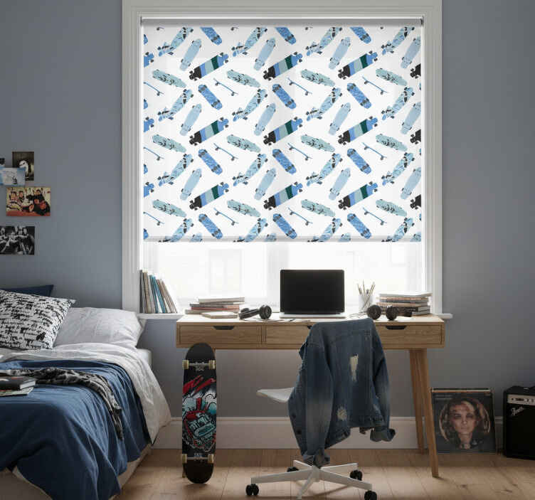 Rollo fenster jugendzimmer für skateboards - TenStickers
