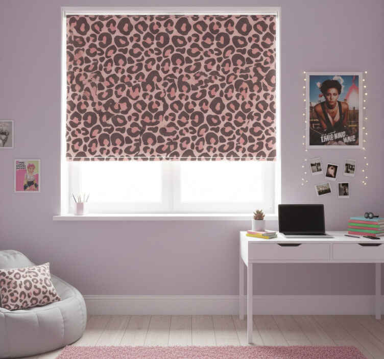 Estore de rolo juvenil estampa de onça rosa - TenStickers