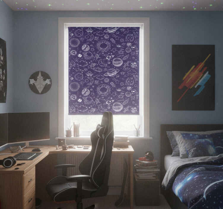 Estore de rolo juvenil planeta doodle - TenStickers