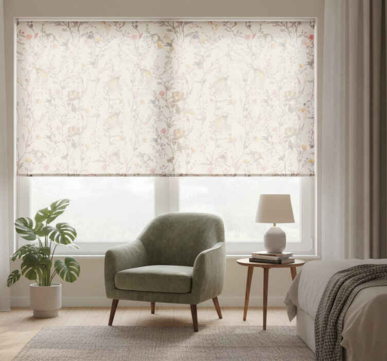 Rollo fenster kaktus mit natürlichem blumendesign - TenStickers