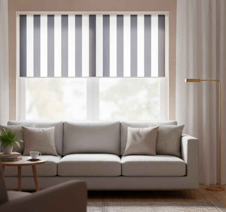 Hallway blind with fine vertical stripes - TenStickers